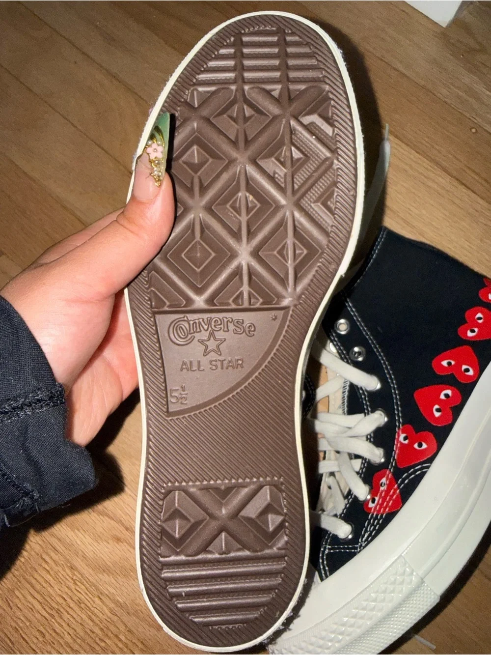 Kids' Black Chuck 70 High 'Multi Heart' Sneakers